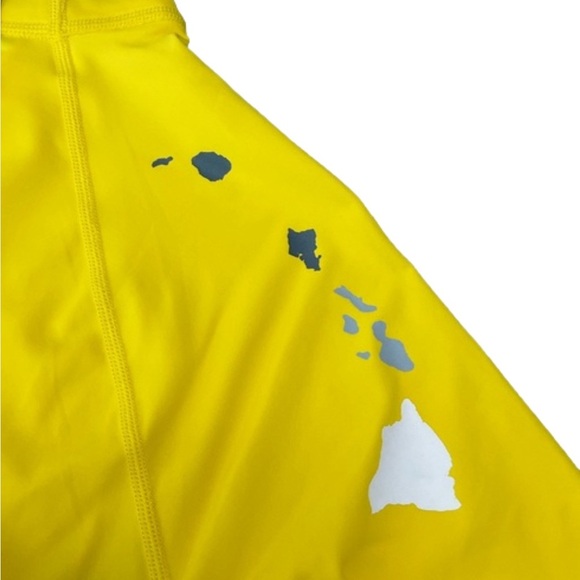 Honolulu Surf Co Boys Rashguard Yellow Hawaiian Island Swim UPF50+ NWT - Picture 6 of 6